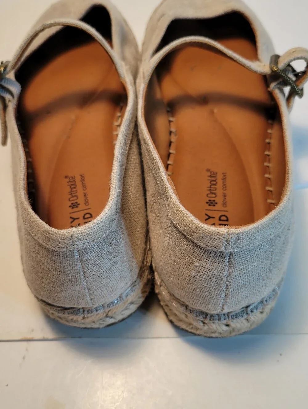 Lucky Brand Natural Linen Mary Jane Espadrilles Size 8
